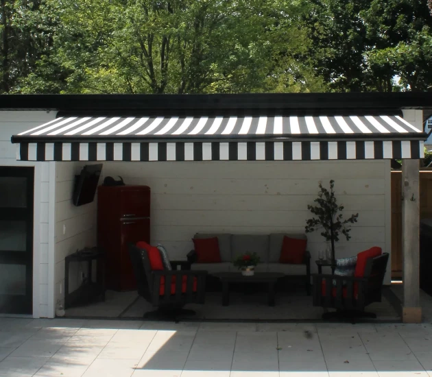 patio retractable awning pool